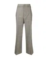 Gucci Plaid Wool Trousers In Gray