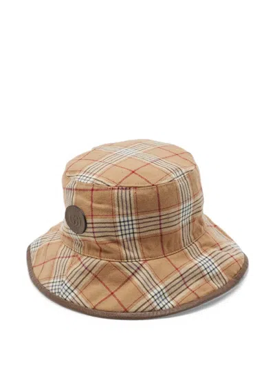 Pre-owned Gucci Plain Reversible Bucket Hat In Neutrals