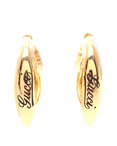 Pre-owned Gucci Plated Marina Chain Earrings (authentic Pre-loved)