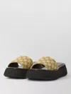 Gucci Platform Slide Sandal Canvas Upper Logo In Multi