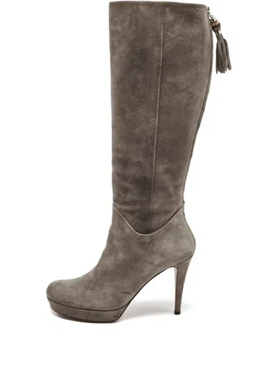 Pre-owned Gucci Platform Tassel Boots