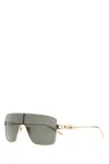 Gucci Women Platinum Metal Sunglasses In Gold