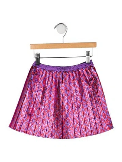 Pre-owned Gucci Babies' Pleated Accent Metallic Skirt In Multi