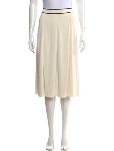 Pre-owned Gucci Pleated Accents Knee-length Skirt In Neutrals