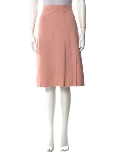 Pre-owned Gucci Pleated Accents Knee-length Skirt In Pink