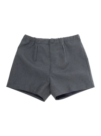 Gucci Pleated Chino Shorts In Gray