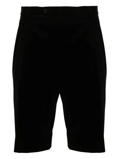 Gucci Pleated Cotton-blend Shorts In Black