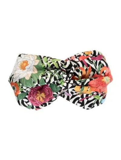 Pre-owned Gucci Pleated Headband In Green