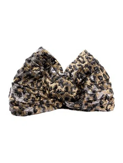 Pre-owned Gucci Pleated Headband In Multi