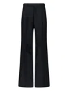 Gucci Wool And Silk Pants In Black