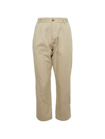 Pre-owned Gucci Pleated Twill Trousers In Neutral