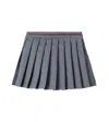 Gucci Pleated Wool Skirt In Gray