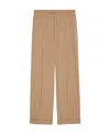 Gucci Pleated Wool Trousers In Camel