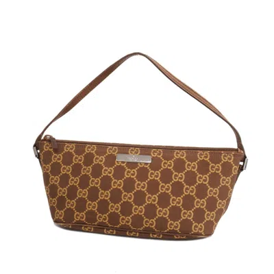 Gucci Pochette Brown Canvas Clutch Bag ()