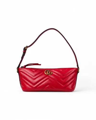 Gucci Pochette Hobo Gg Marmont Red