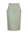 Gucci Women's Cotton Midi Skirt In Green