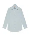 Gucci Pointed-collar Long-sleeve Shirt In Blue