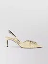 Gucci Pointed Toe Strappy Mid Heel Pumps With Buckle