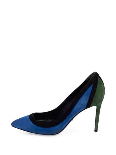 Pre-owned Gucci Pointed-toe Pumps In Blue