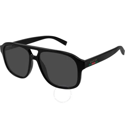 Gucci Polarized Grey Pilot Men's Sunglasses Gg1856s 005 57