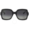Gucci Women's Oversized Rectangle Sunglasses In Black / Grey