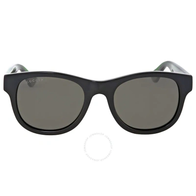 Gucci Polarized Grey Square Men's Sunglasses Gg0003s 006 52 In Black / Grey