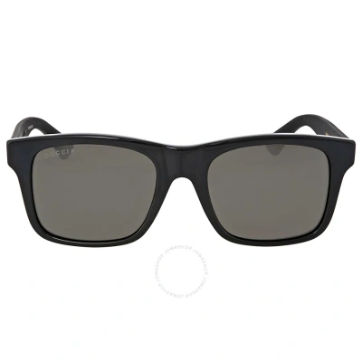 Gucci Polarized Grey Square Men's Sunglasses Gg0008s 002 53 In Black / Grey