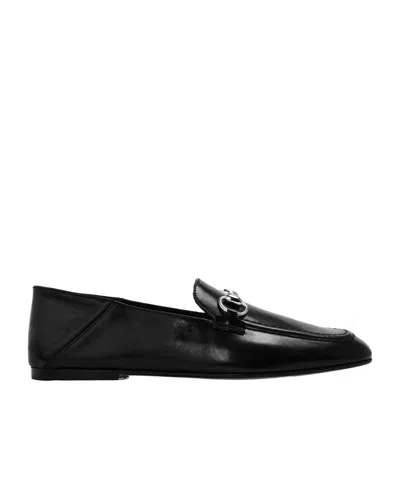 Gucci Polished Leather Loafer In Black