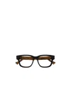 Gucci Polished Square-frame Glasses In Black