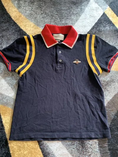 Pre-owned Gucci Polo Bee Logo In Multi