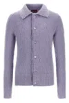 Gucci Cardigan In Brushed Mohair Wool In Purple