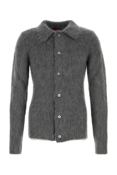 Gucci Polo Cardigan In Gray