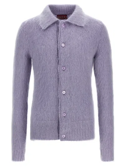 Gucci 'polo' Cardigan In Purple