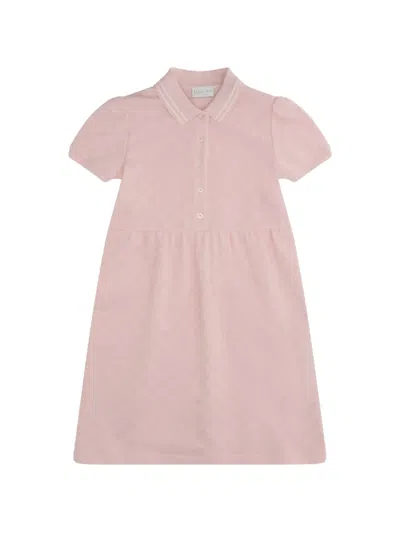 Gucci Kids' Polo-collar Dress In Pink