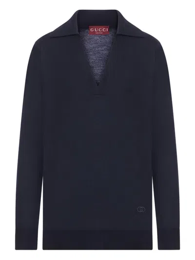 GUCCI POLO-NECK LOGO TOP