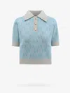 Gucci Gg Wool Jacquard Polo In Blue