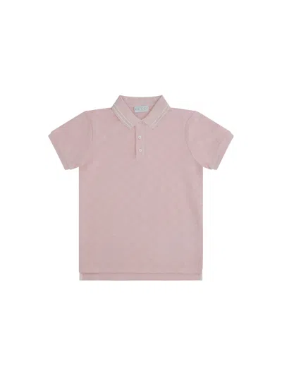 Gucci Kids' Polo Shirt For Boy In Pink