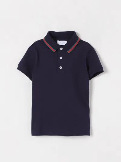 Gucci Polo Shirt Kids  In Blue