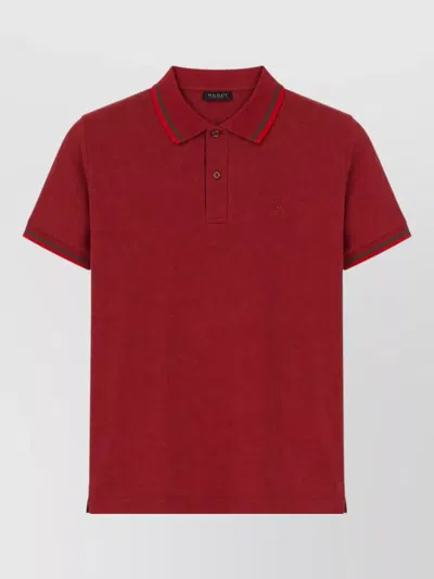 Gucci Polo Shirt Regular Fit Contrast Collar In Red
