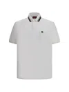 Gucci Logoed Cotton Polo Shirt With Welt Pocket In White