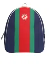 Gucci Polo Style Web Backpack In Blue