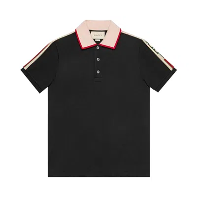 Pre-owned Gucci Polo With Stripe 'black' | Men's Size Xl