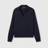 Gucci Poloshirt Aus Extrafeiner Wolle In Blue