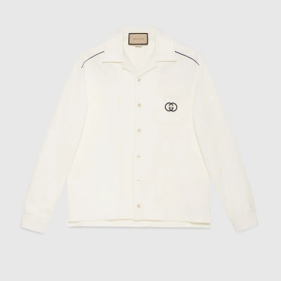 Gucci Stretch Cotton Piquet Polo Shirt In White