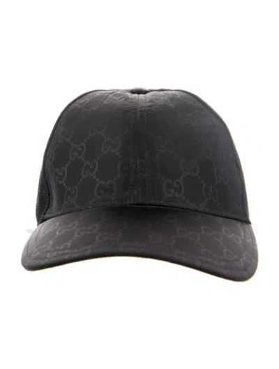 Pre-owned Gucci Polyamide Baseball Hat In Black