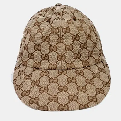 Pre-owned Gucci Polyester Beige Cap