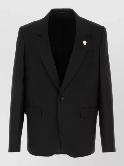 Gucci Polyester Blend Blazer Single Breasted Notch Lapel In Blue