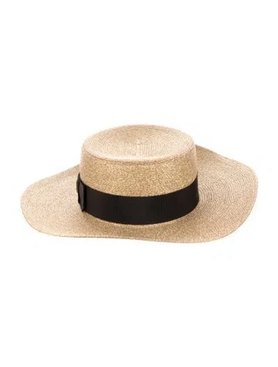 Pre-owned Gucci Polyester Blend Wide Brim Sun Hat W/tags