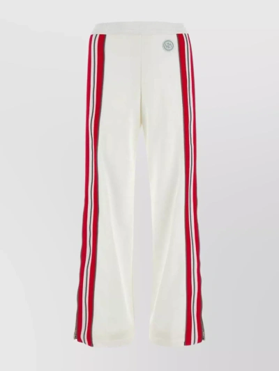 Gucci Polyester Blend Wide Leg Trousers In White