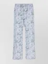 Gucci Polyester Pant With All-over Print And Elastic Waistband